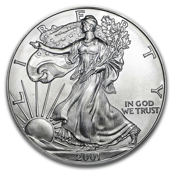 2001 1 oz Silver American Eagle BU 2001 1 oz Silver American Eagle BU